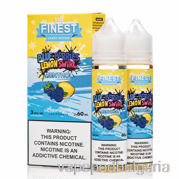 Vape Течности Blue-berries Lemon Swirl Menthol - The Finest Candy Edition - 120ml 0mg